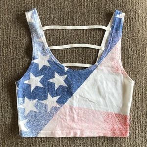 BDG Urban Outfitters American Flag Crop Top Sz S